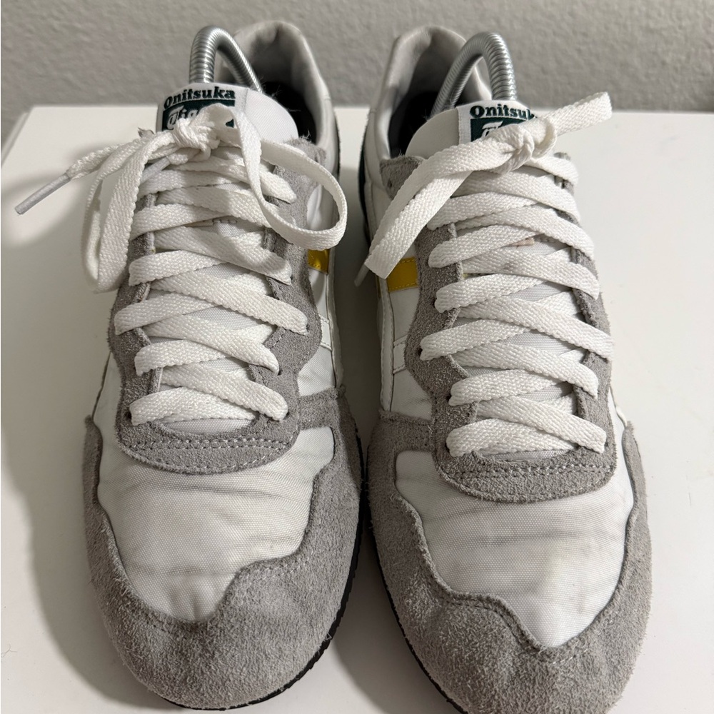 Onitsuka Tiger by Asics White Teal Yellow Low-Profile Sneakers - Picture 5 of 8